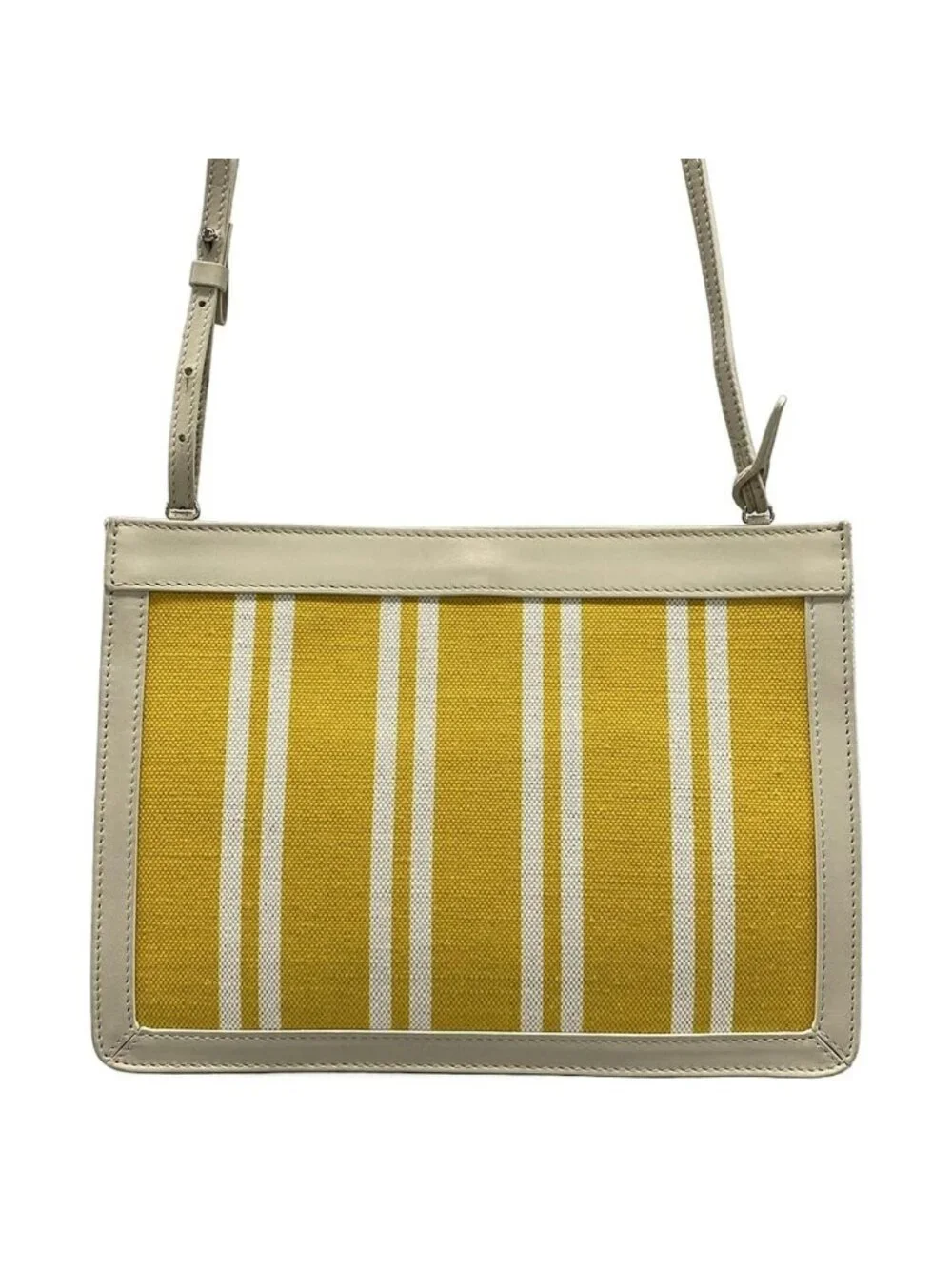 Balenciaga Shoulder Bag Navy Pochette Yellow Leather - Picture 3 of 15